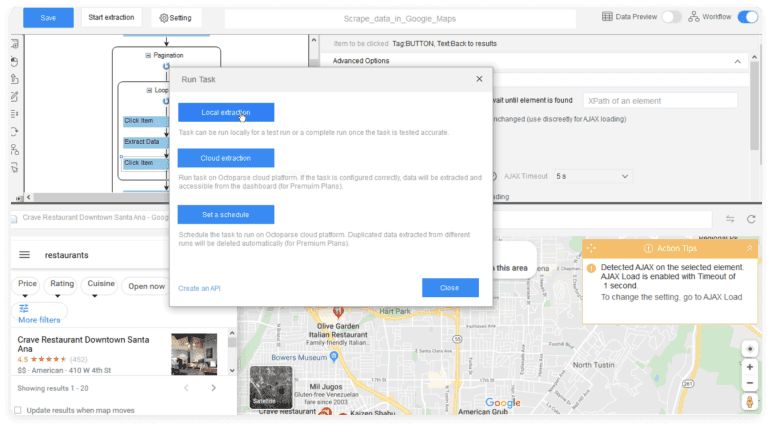 Google Map Data Scraping with Octoparse 2