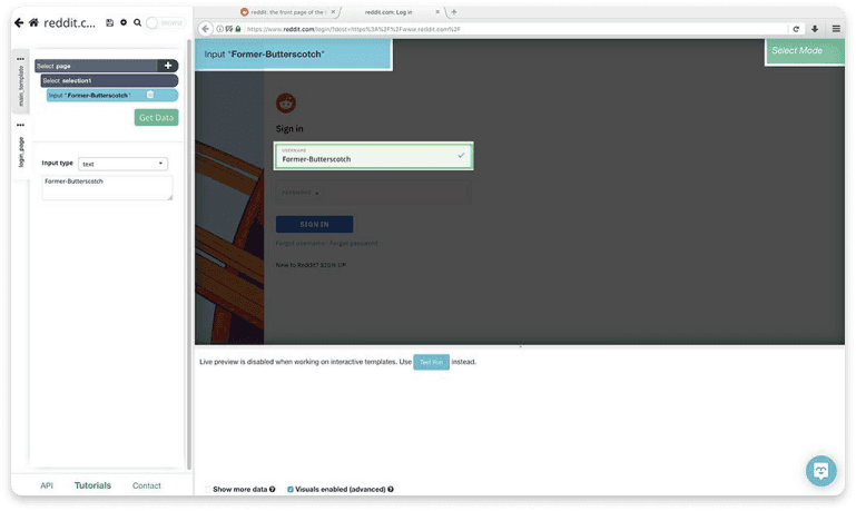 Scraping website that requires login with Parsehub 4