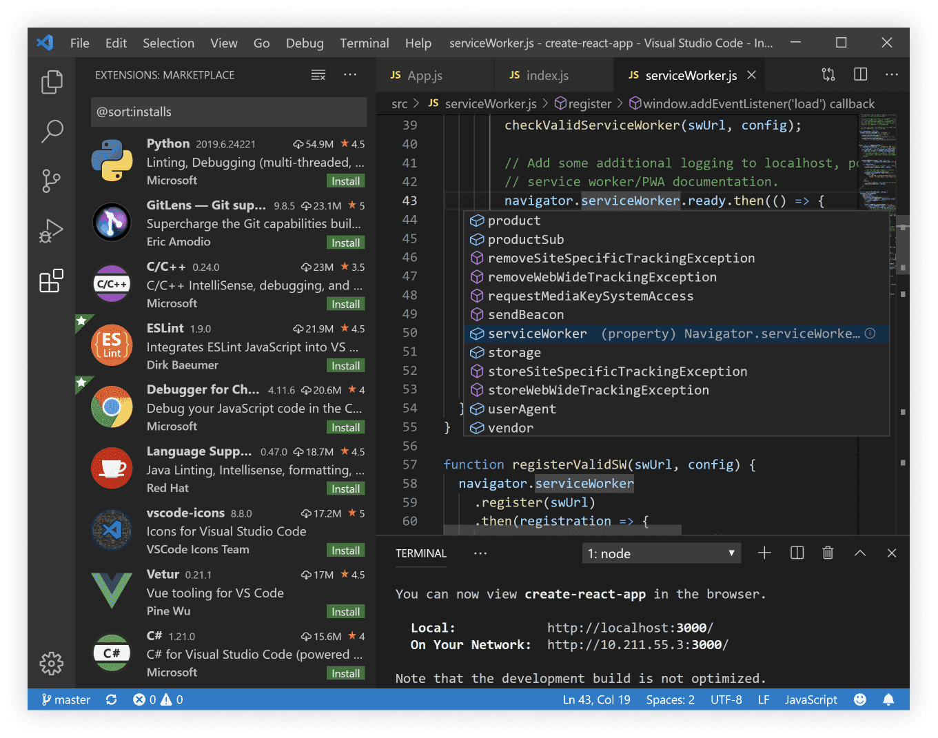 Visual Studio Code JS