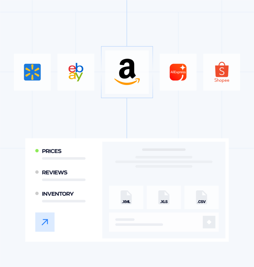 E-commerce intelligence dashboard displaying real-time price monitoring, competitor analysis charts, and product performance metrics across multiple platforms