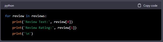 Step 6 Print the Data