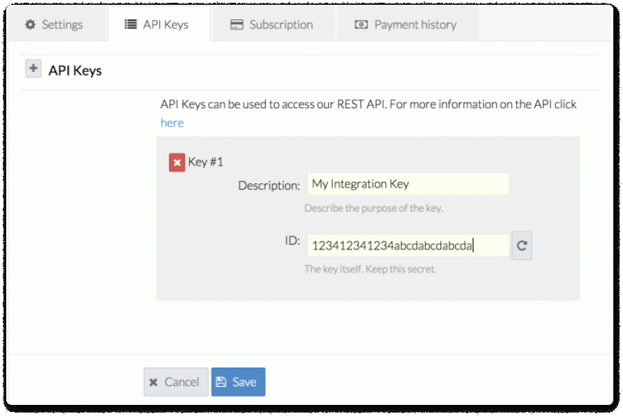 Dexi API Screenshot