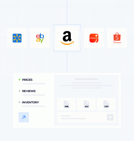 E-commerce intelligence dashboard displaying real-time price monitoring, competitor analysis charts, and product performance metrics across multiple platforms