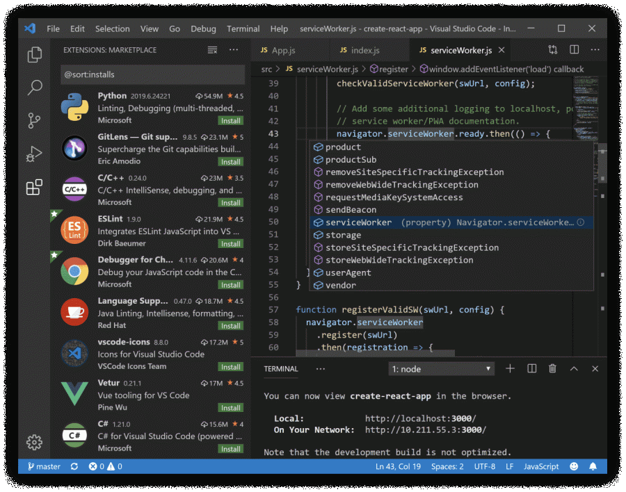 Visual Studio Code JS
