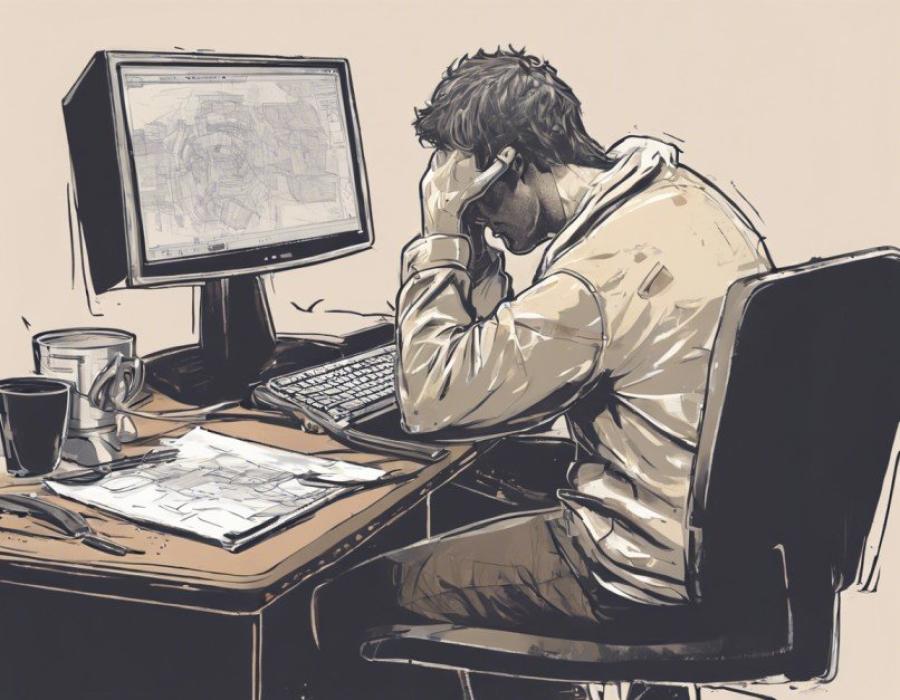 A person facing challenges while web scraping