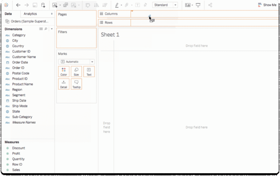 Tableau Desktop: Start Visualization