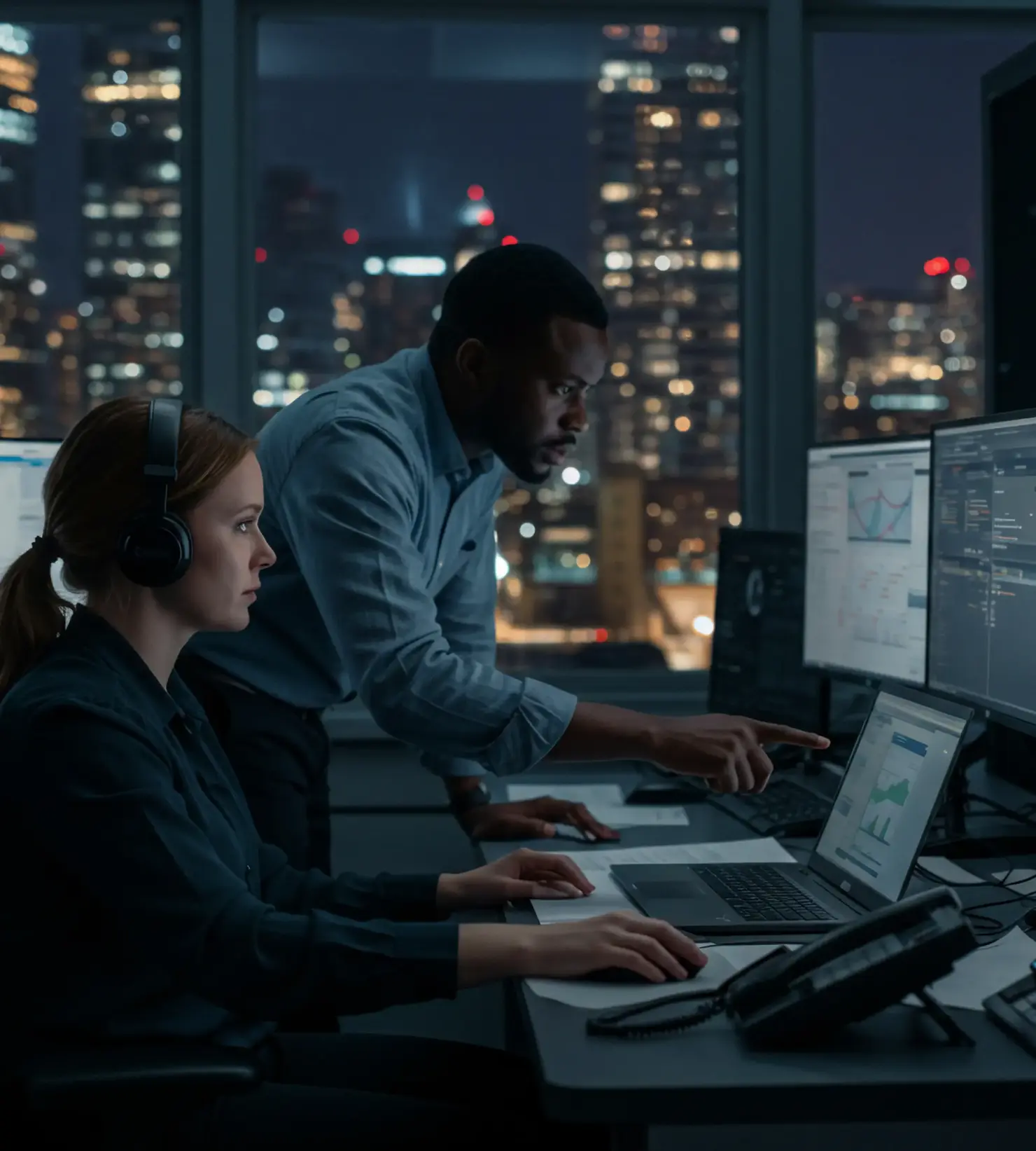 a team finishing financial data extraction