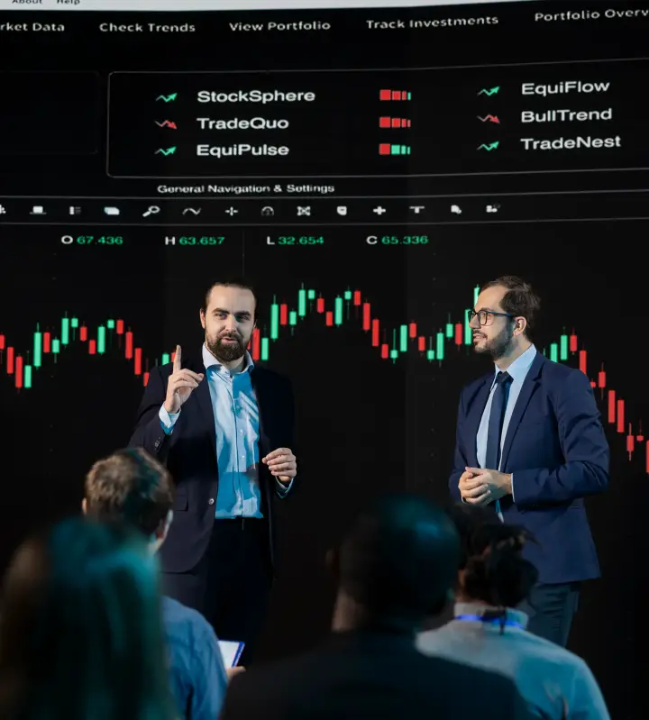 Web scraping Yahoo Finance discussion — analysts reviewing financial data and market signals on a computer