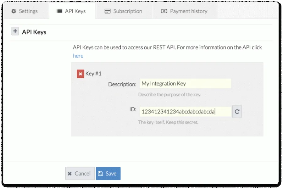 Dexi API Screenshot