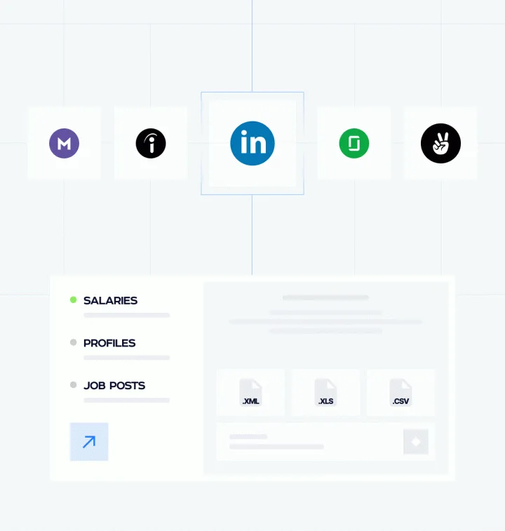 Talent recruitment data analytics dashboard showing job posting trends, candidate pipeline analytics, and salary benchmarking charts for HR professionals