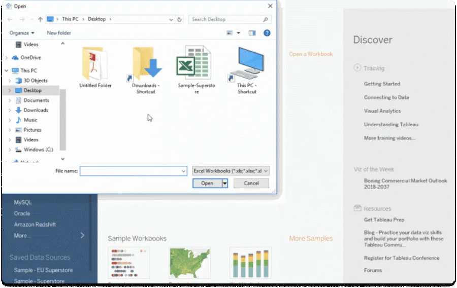 Tableau Desktop: Tableau import CVS
